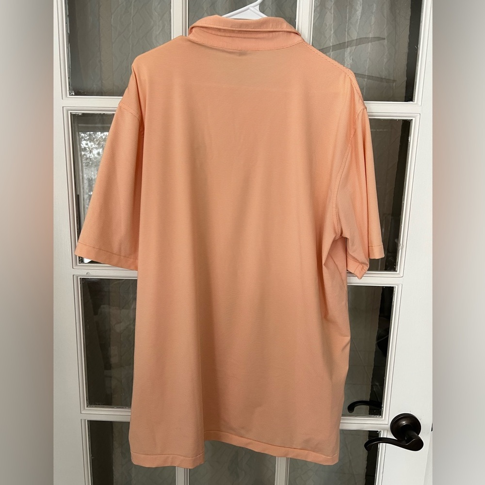 Peter Millar Polo Shirt Mens XL Cantaloupe Jubilee Stripe Performance Golf *LOGO - Picture 12 of 12